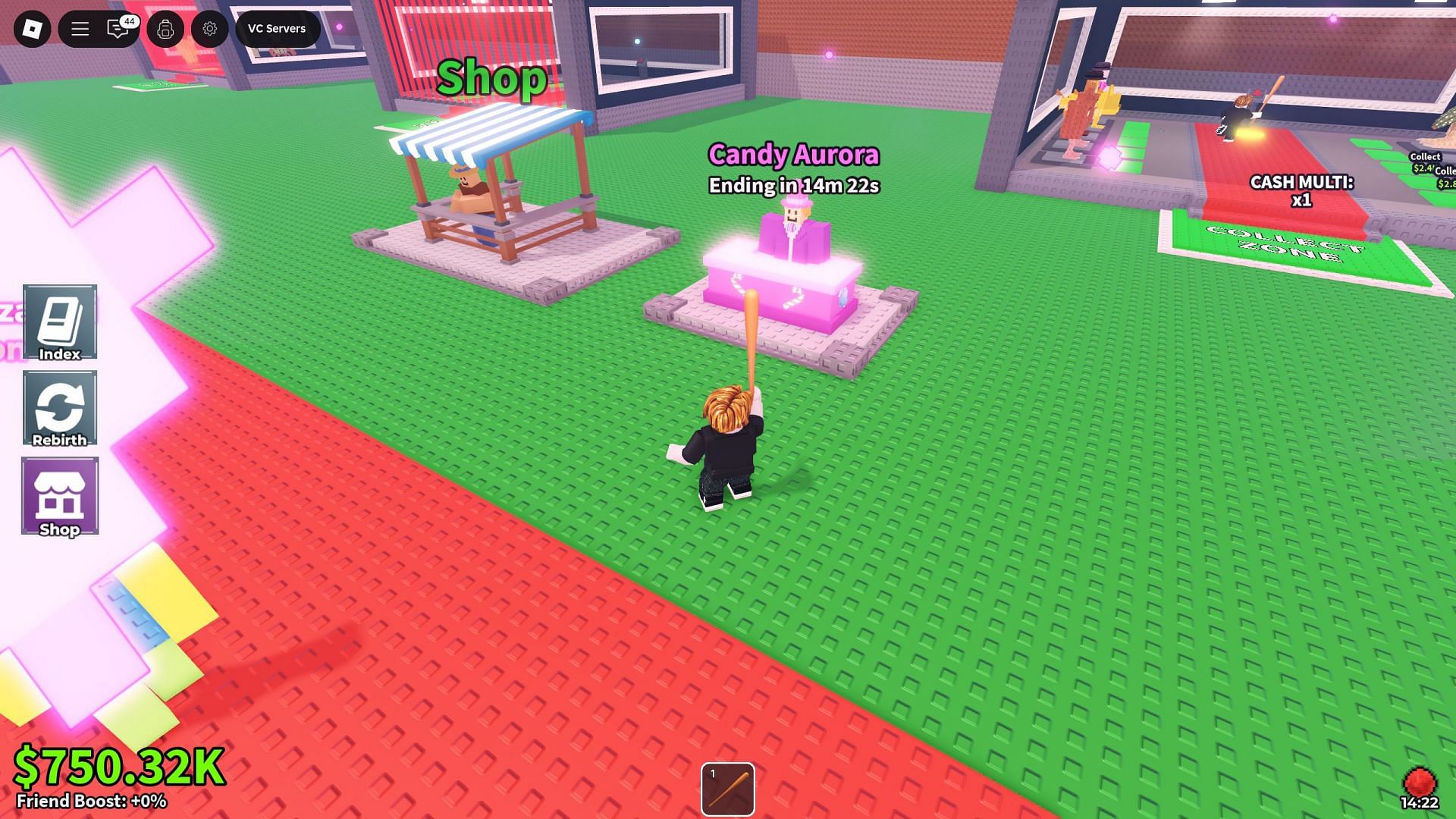 The Candy Aurora shop can also help contribute to Luck to improve the Secret spawn rate (Image via Roblox)